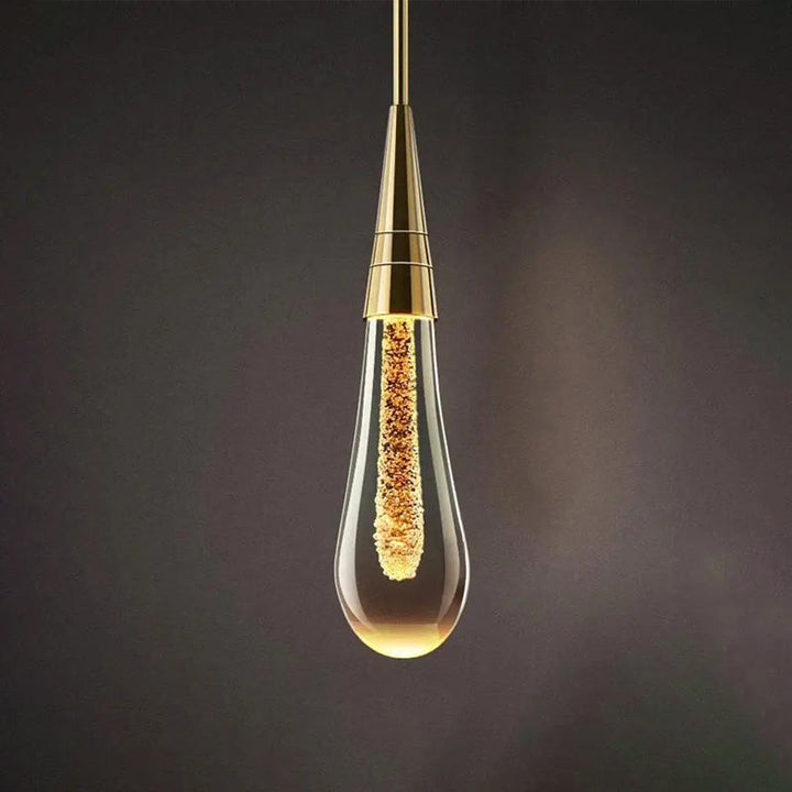Lampa ścienna w kształcie kropli z ciepłym blaskiem - Solena-Złoto-Trend Polska