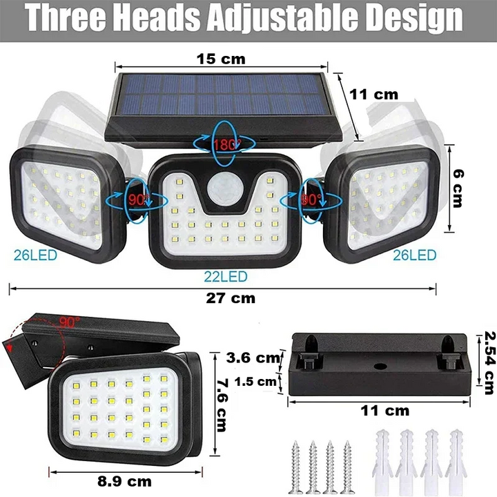 Lampa ścienna z energią słoneczną - EcoBright