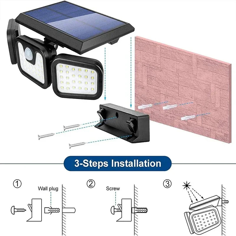 Lampa ścienna z energią słoneczną - EcoBright-Trend Polska