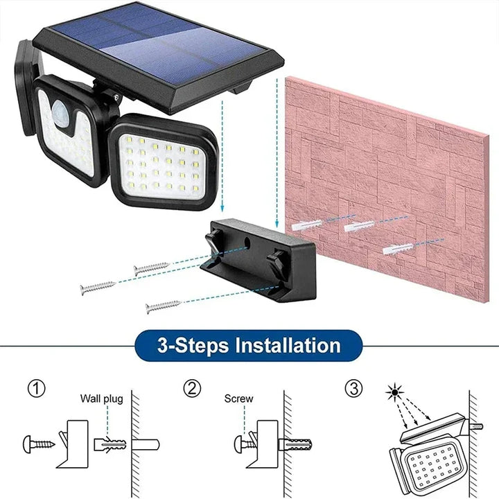 Lampa ścienna z energią słoneczną - EcoBright-Trend Polska