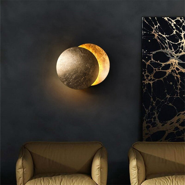 Lampa ścienna z Magicznym Blaskiem Księżyca - Lunora-20 cm-Złoto-Trend Polska
