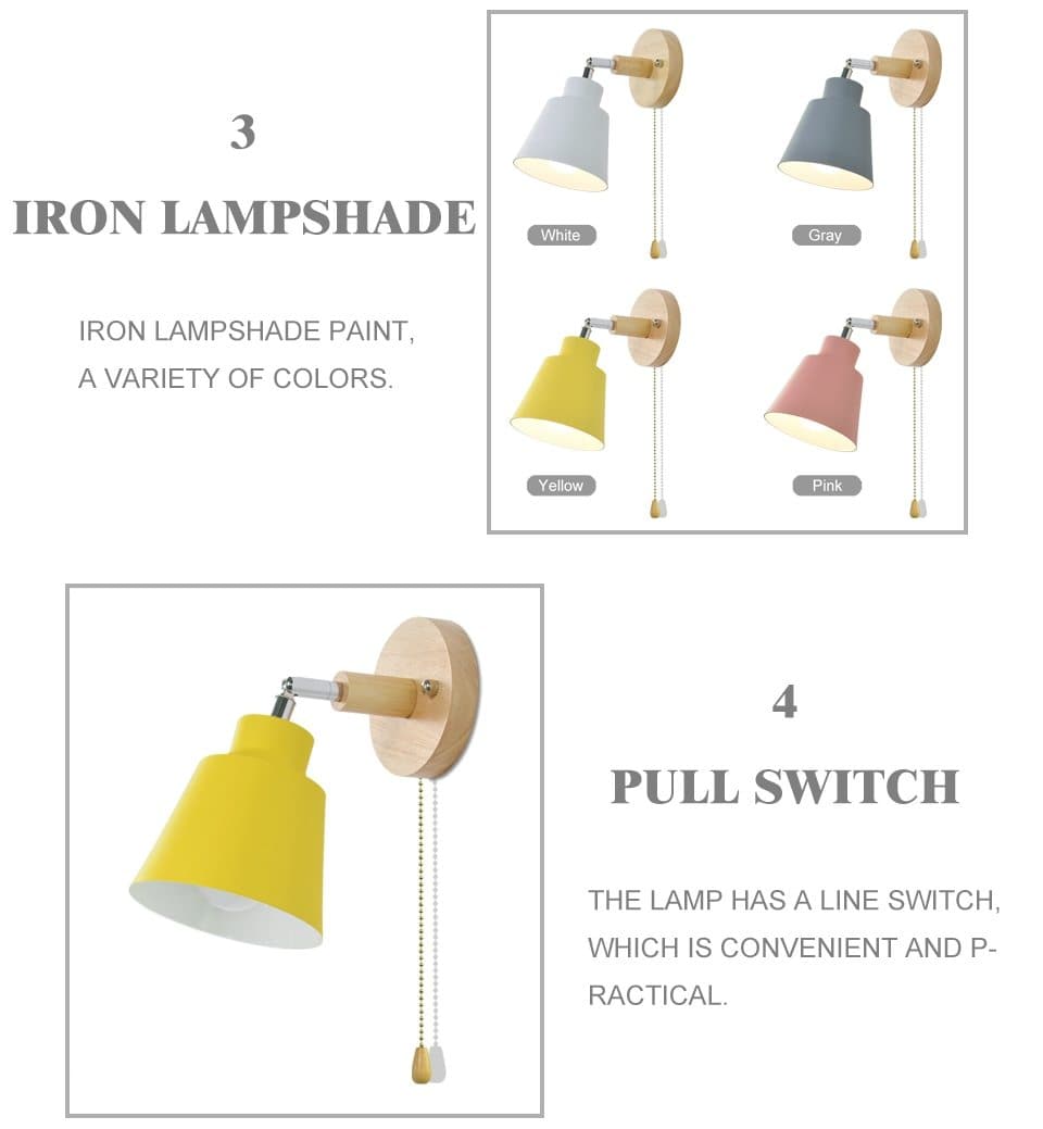 Lampa ścienna z przełącznikiem pociągowym - TwistGlow-Biały-Z przełącznikiem ciągu-Trend Polska