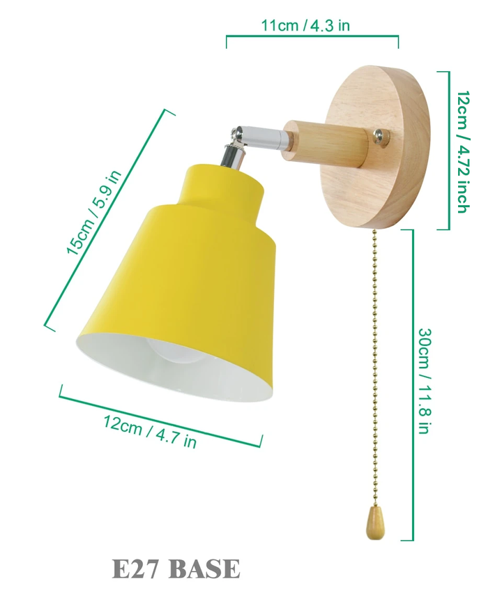 Lampa ścienna z przełącznikiem pociągowym - TwistGlow-Biały-Z przełącznikiem ciągu-Trend Polska