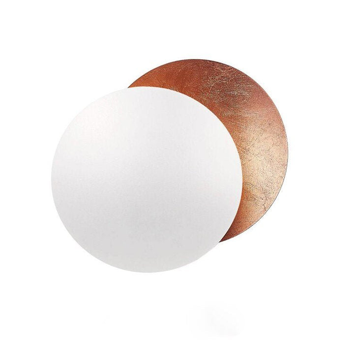 Lampa ścienna z zaćmieniem słońca - Solaris-Miedź/Biała-20cm-Trend Polska