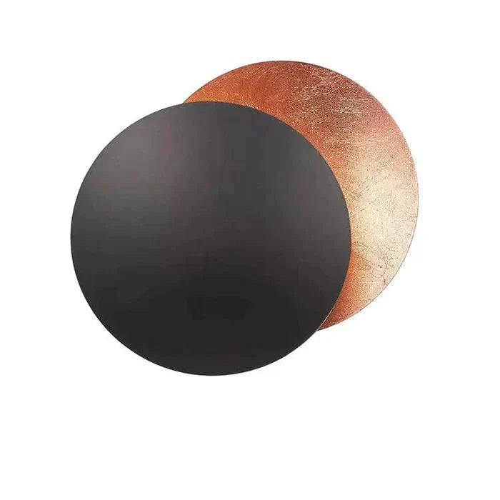 Lampa ścienna z zaćmieniem słońca - Solaris-Miedź/Czarny-20cm-Trend Polska