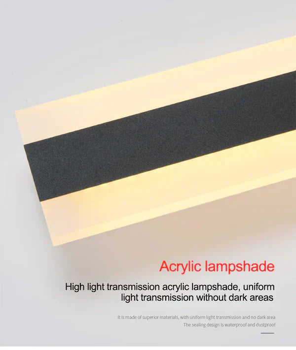 Lampa ścienna zewnętrzna odporna na warunki atmosferyczne - RainGuard Light-Ciepłe dowcipy-30 x 9cm 9W-Trend Polska