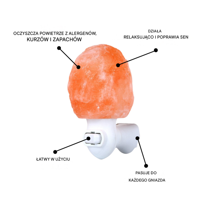 Lampa solna Himalaya do relaksu i oczyszczania powietrza - ZenGlow-Trend Polska