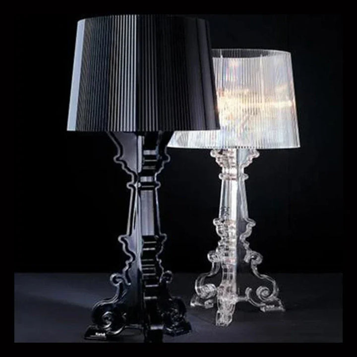 Lampa stołowa Bourgie z regulowaną wysokością - Zarie-Czarny-H48 x D24cm-Trend Polska
