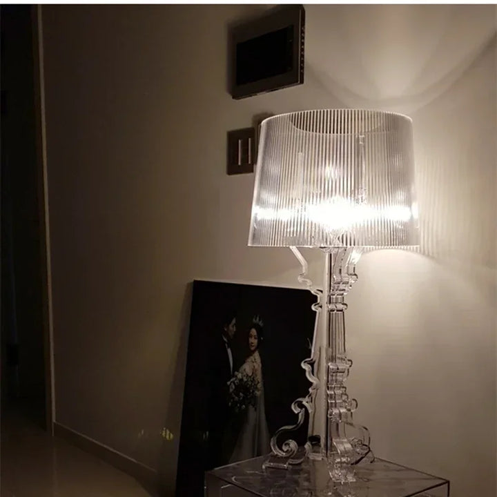Lampa stołowa Bourgie z regulowaną wysokością - Zarie-Czarny-H48 x D24cm-Trend Polska