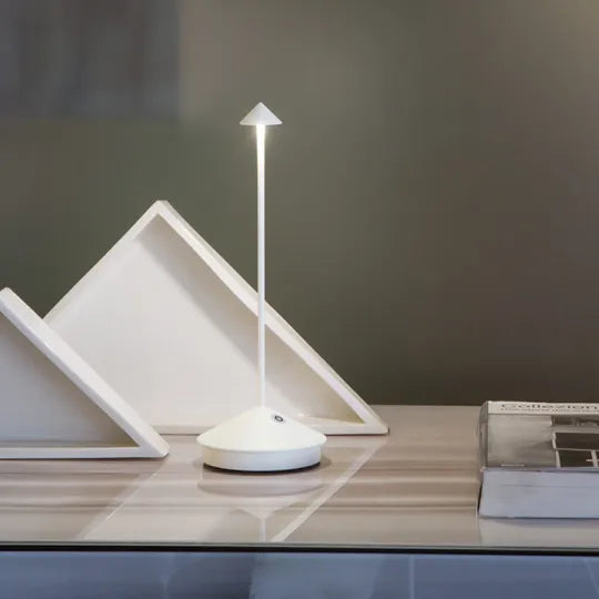 Lampa stołowa LED bezprzewodowa - ClarityGlow-Biały-Trend Polska