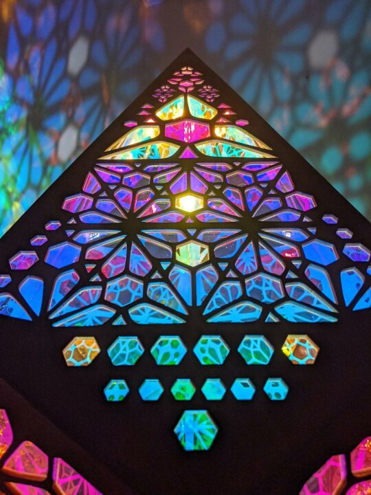 Lampa stołowa LED w stylu witrażowym - LumiAura-Trend Polska
