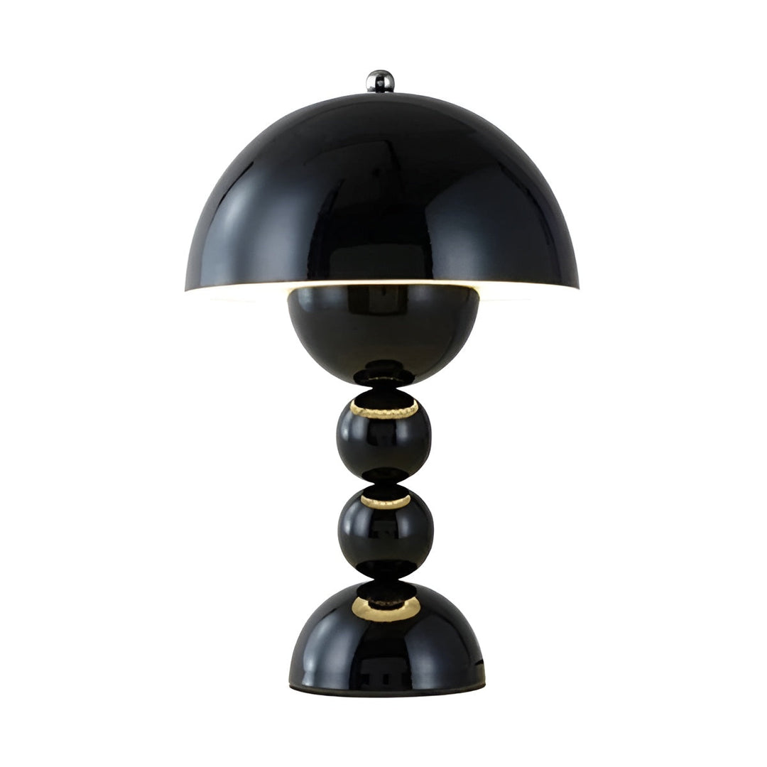 Lampa stołowa w stylu skandynawskim - FloraGlow-Czarny-Trend Polska