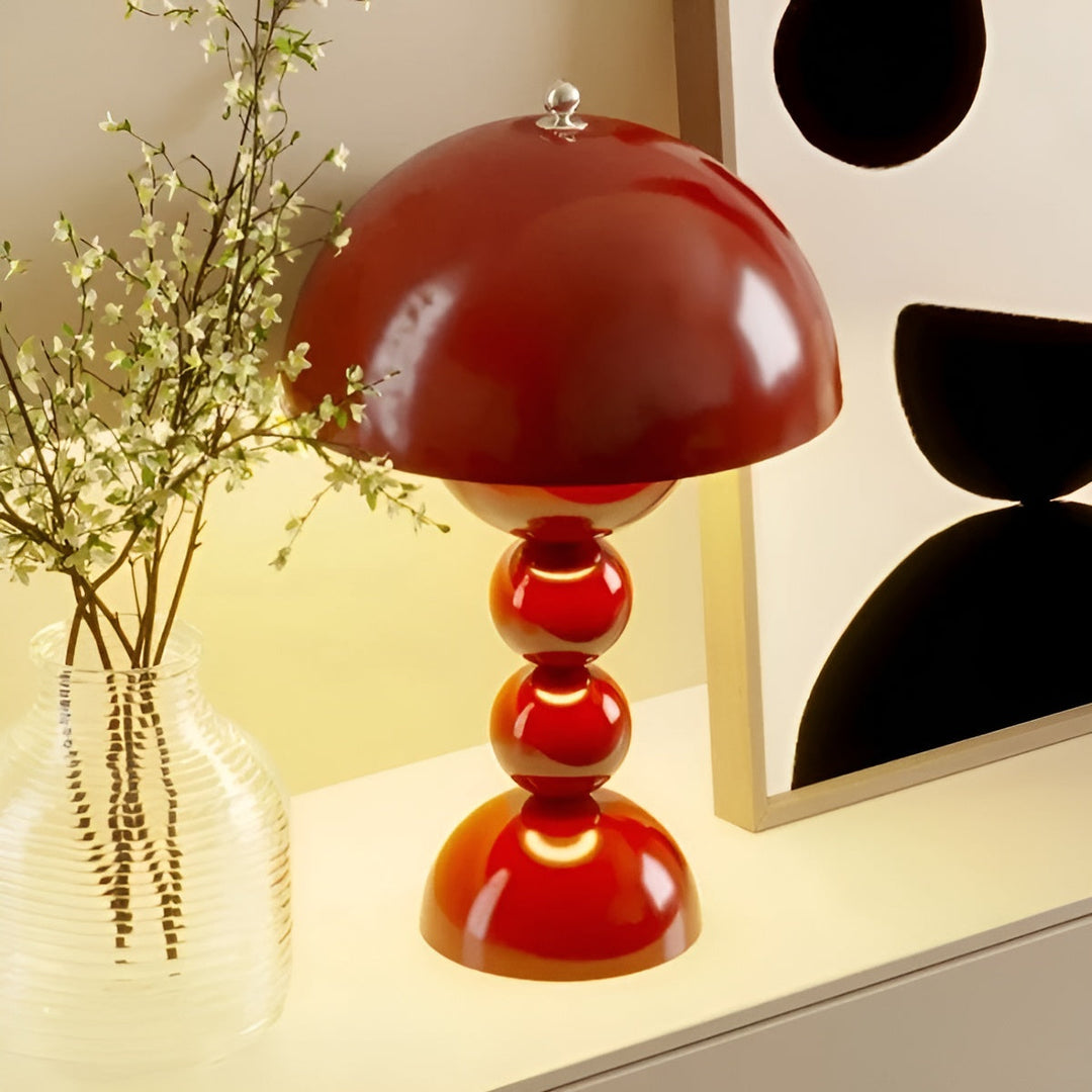 Lampa stołowa w stylu skandynawskim - FloraGlow-Czarny-Trend Polska