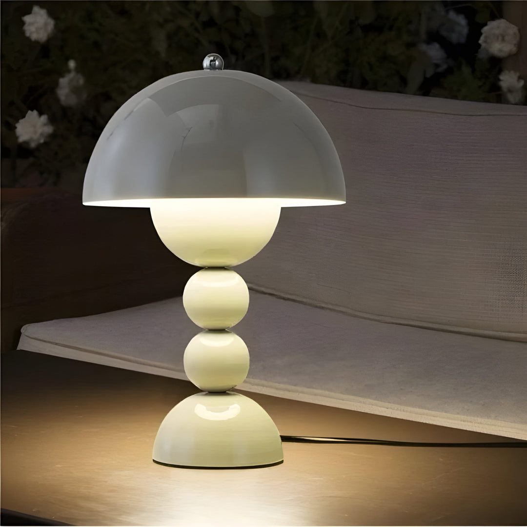 Lampa stołowa w stylu skandynawskim - FloraGlow-Czarny-Trend Polska