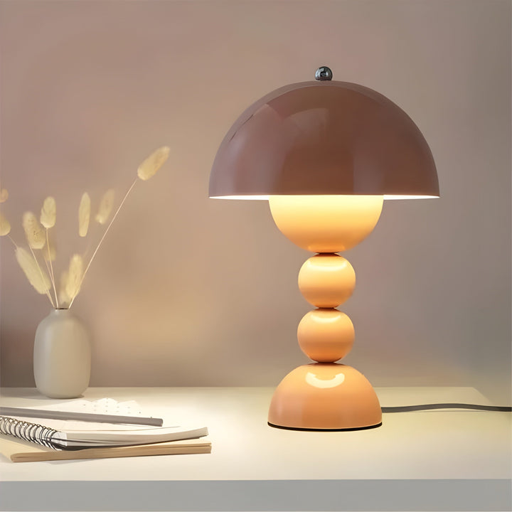 Lampa stołowa w stylu skandynawskim - FloraGlow-Czarny-Trend Polska