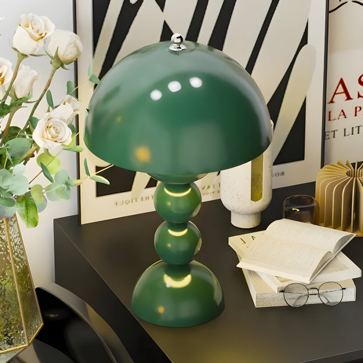 Lampa stołowa w stylu skandynawskim - FloraGlow-Czarny-Trend Polska