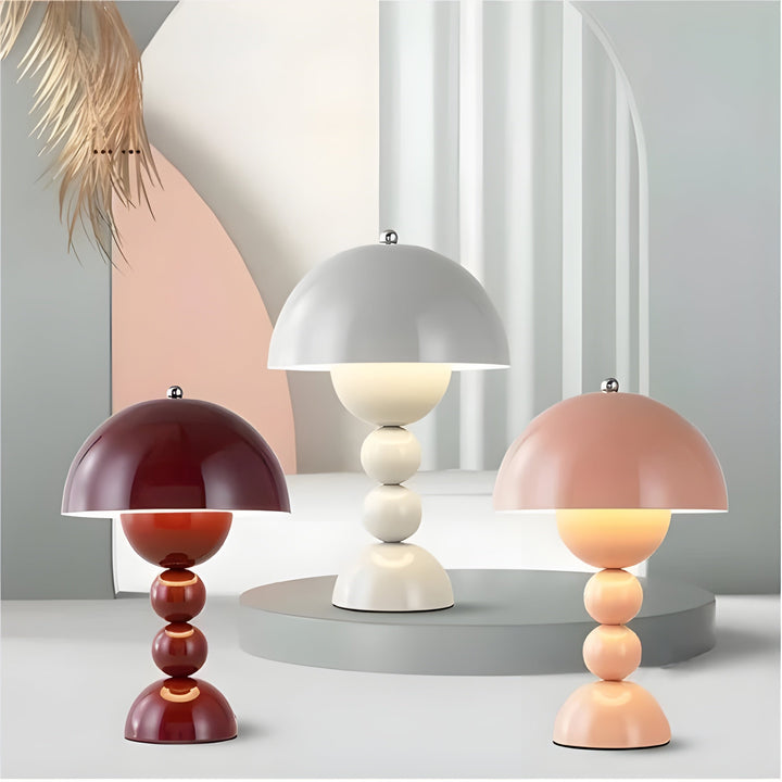Lampa stołowa w stylu skandynawskim - FloraGlow-Czarny-Trend Polska