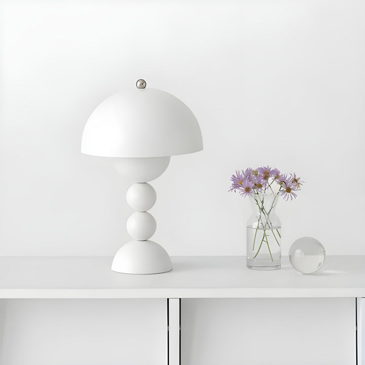 Lampa stołowa w stylu skandynawskim - FloraGlow-Czarny-Trend Polska