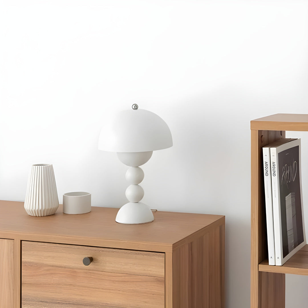 Lampa stołowa w stylu skandynawskim - FloraGlow-Czarny-Trend Polska