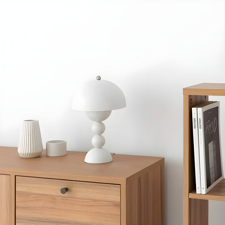 Lampa stołowa w stylu skandynawskim - FloraGlow-Czarny-Trend Polska