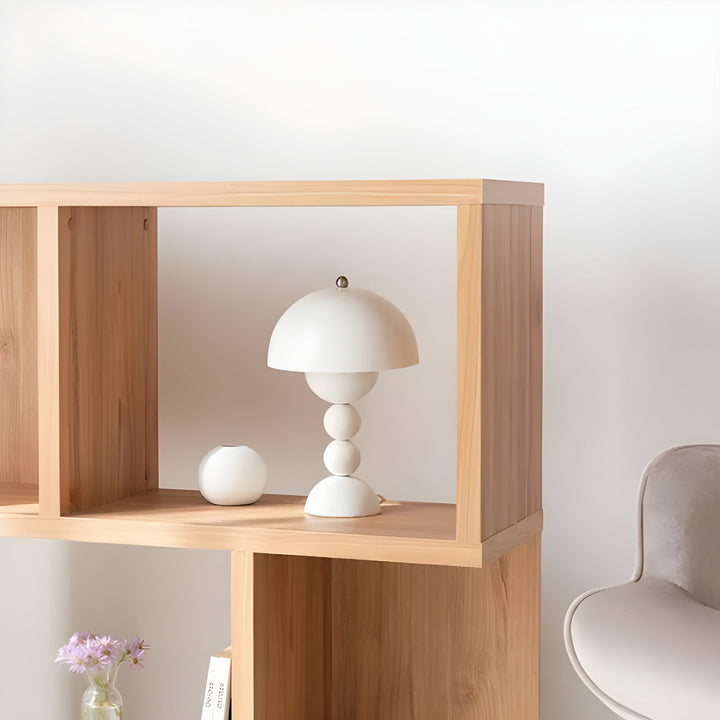 Lampa stołowa w stylu skandynawskim - FloraGlow-Czarny-Trend Polska