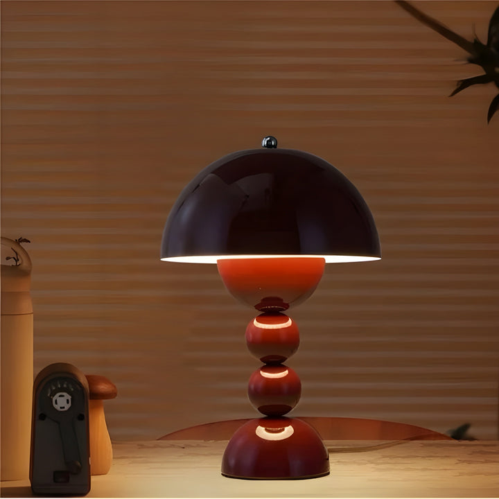 Lampa stołowa w stylu skandynawskim - FloraGlow-Czarny-Trend Polska