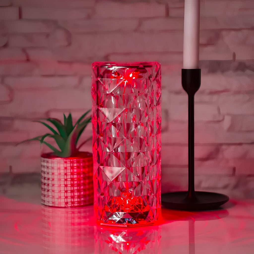 Lampa stołowa z kryształami z dotykowym sterowaniem - Aurora-Trend Polska