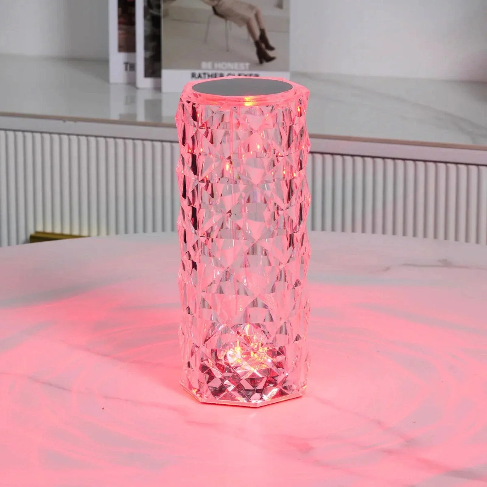 Lampa stołowa z kryształami z dotykowym sterowaniem - Aurora-Trend Polska