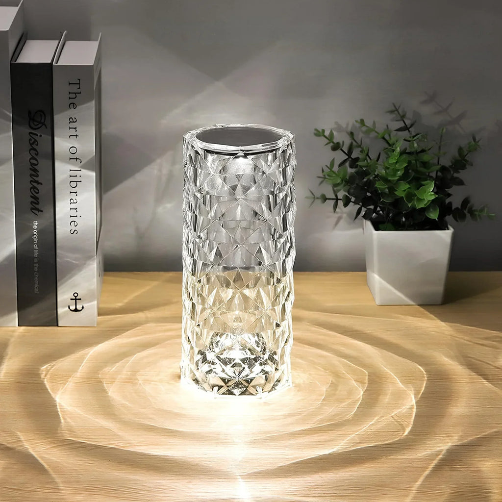 Lampa stołowa z kryształami z dotykowym sterowaniem - Aurora-Trend Polska