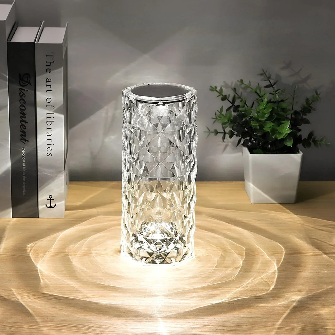 Lampa stołowa z kryształami z dotykowym sterowaniem - Aurora-Trend Polska