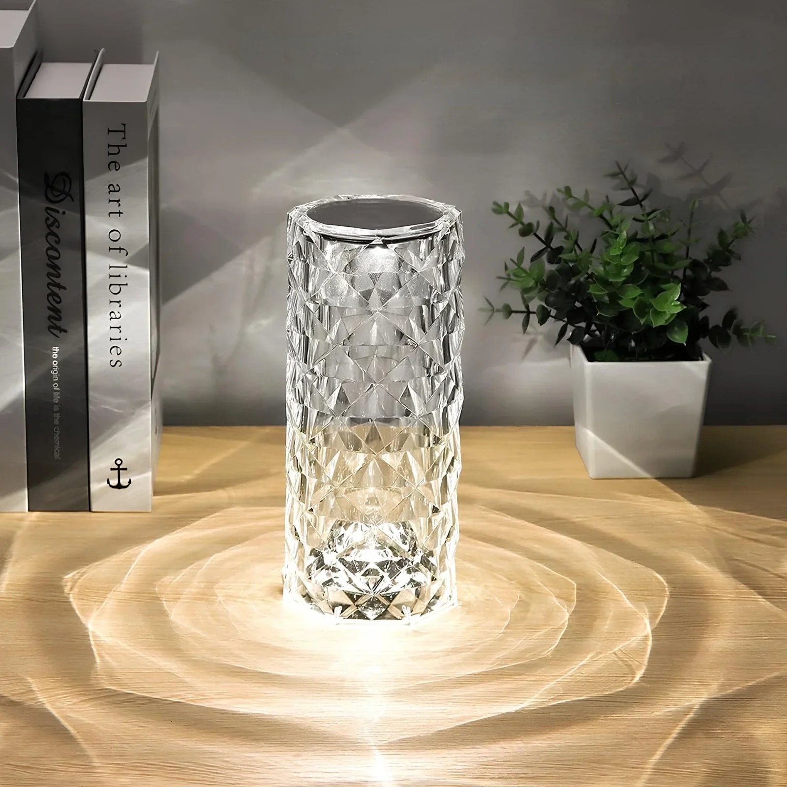 Lampa stołowa z kryształami z dotykowym sterowaniem - Aurora-Trend Polska