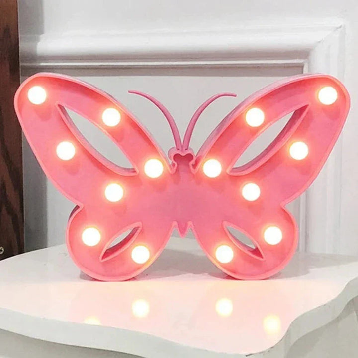 Lampa stołowa z motywem zwierząt - WildGlow-Motyl-Trend Polska
