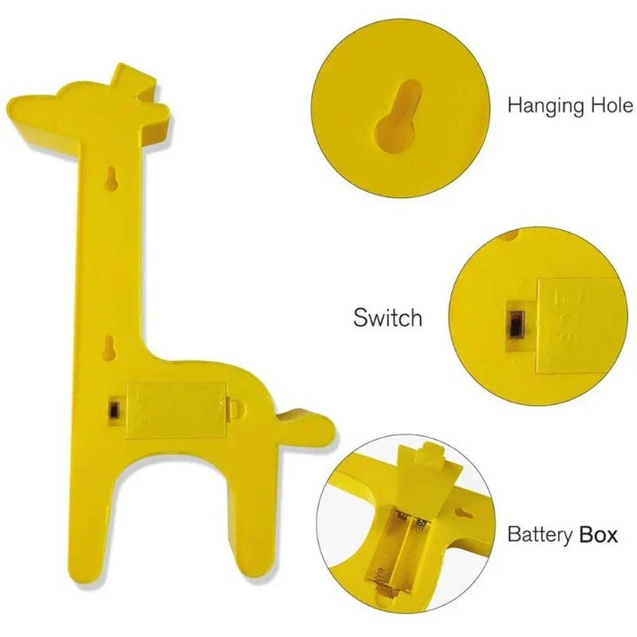 Lampa stołowa z motywem zwierząt - WildGlow-Giraffe pomarańczowa-Trend Polska