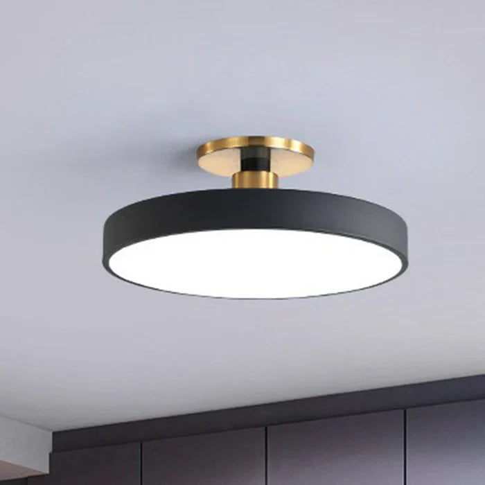 Lampa sufitowa LED w stylu skandynawskim - NordicaGlow-Czarny-30cm-Trend Polska