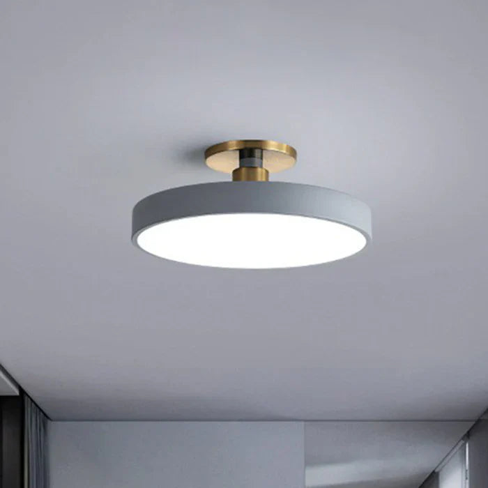 Lampa sufitowa LED w stylu skandynawskim - NordicaGlow-Szary-30cm-Trend Polska