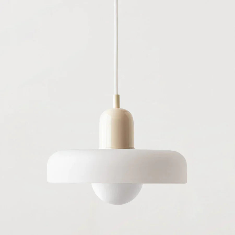 Lampa sufitowa wisząca - NordicLuxe-Biały-Beżowy-25 x 18 cm-Trend Polska