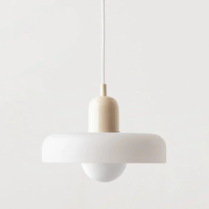 Lampa sufitowa wisząca - NordicLuxe-Biały-Beżowy-25 x 18 cm-Trend Polska