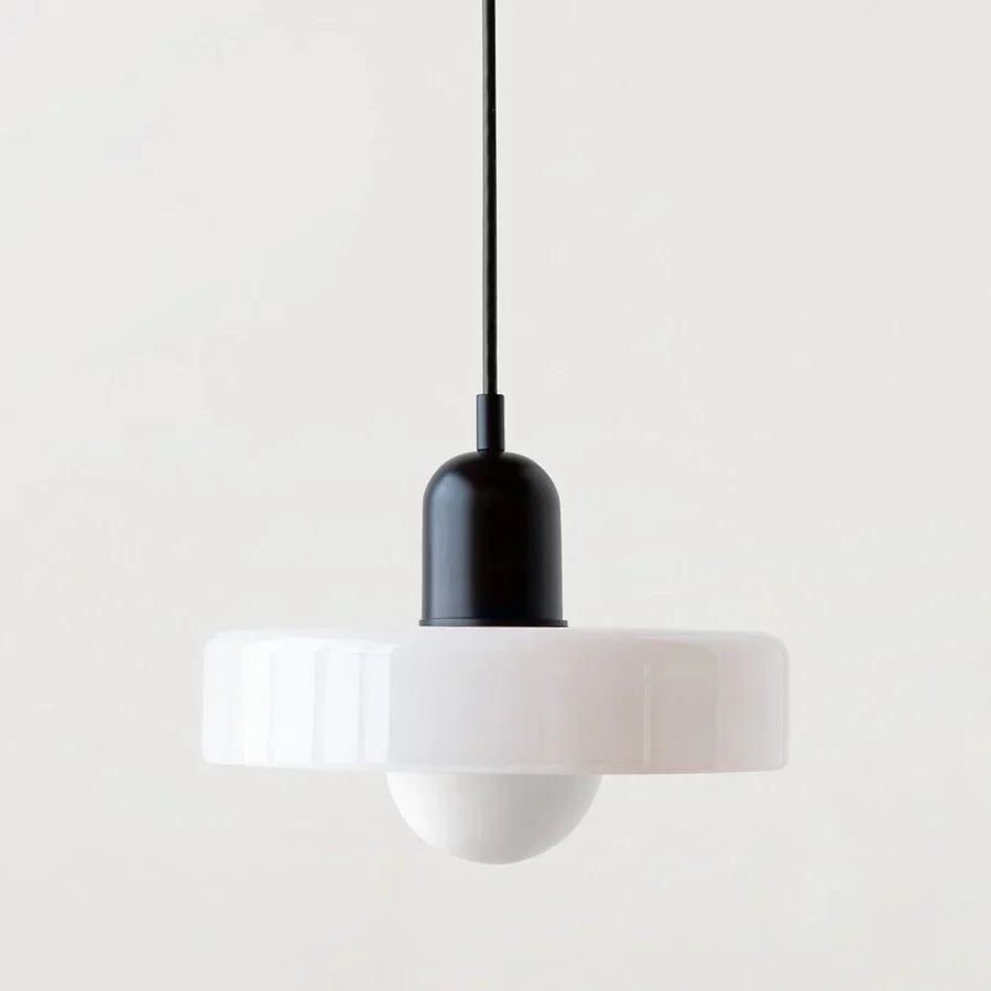 Lampa sufitowa wisząca - NordicLuxe-Biały-Czarny-25 x 18 cm-Trend Polska
