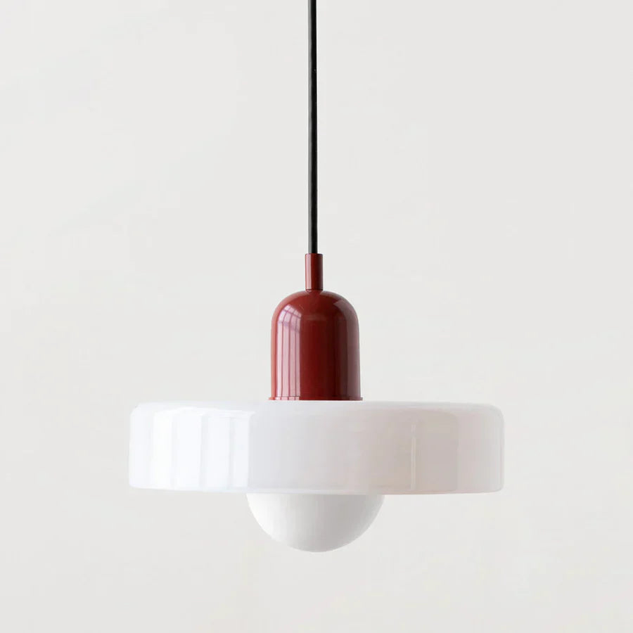 Lampa sufitowa wisząca - NordicLuxe-Biały-Czerwony-25 x 18 cm-Trend Polska