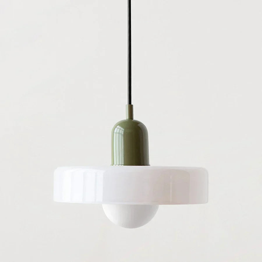 Lampa sufitowa wisząca - NordicLuxe-Biały-Zielony-25 x 18 cm-Trend Polska