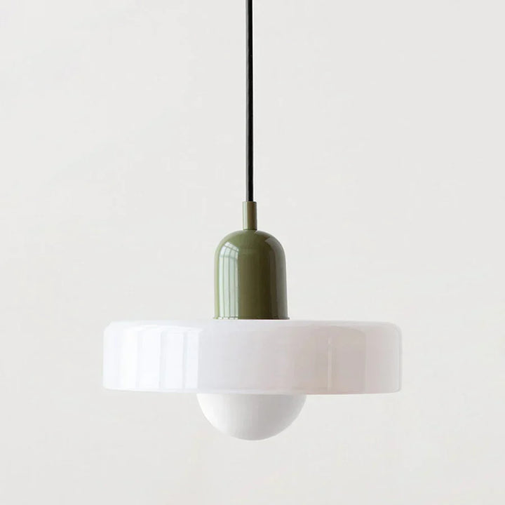 Lampa sufitowa wisząca - NordicLuxe-Biały-Zielony-25 x 18 cm-Trend Polska