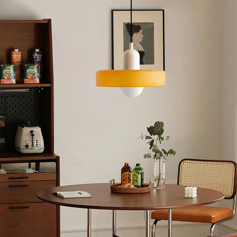 Lampa sufitowa wisząca - NordicLuxe-Biały-Czerwony-25 x 18 cm-Trend Polska