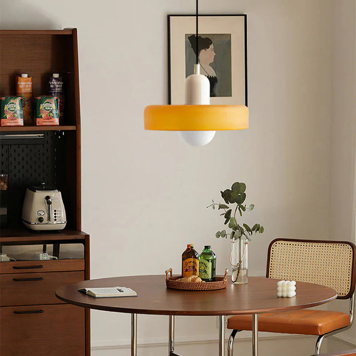 Lampa sufitowa wisząca - NordicLuxe-Biały-Czerwony-25 x 18 cm-Trend Polska