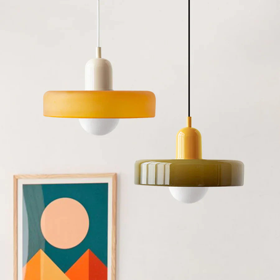 Lampa sufitowa wisząca - NordicLuxe-Biały-Czerwony-25 x 18 cm-Trend Polska