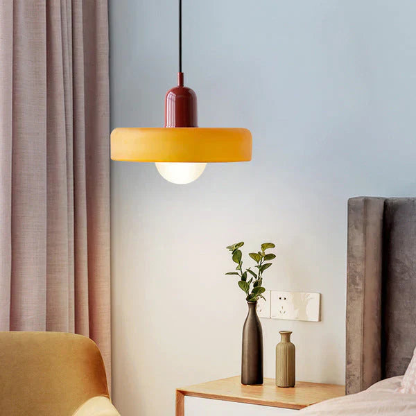Lampa sufitowa wisząca - NordicLuxe-Biały-Czerwony-25 x 18 cm-Trend Polska