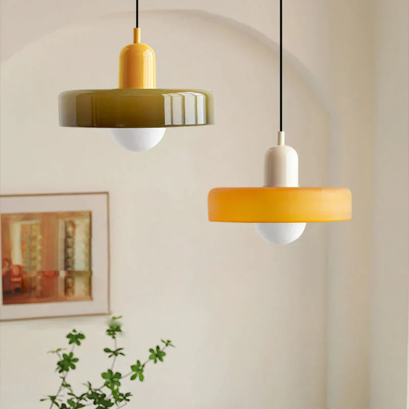 Lampa sufitowa wisząca - NordicLuxe-Biały-Czerwony-25 x 18 cm-Trend Polska