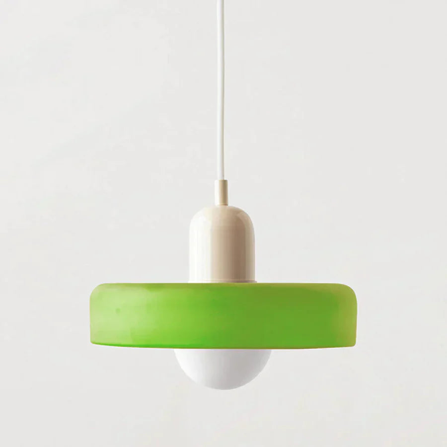 Lampa sufitowa wisząca - NordicLuxe-Zielony-Beżowy-25 x 18 cm-Trend Polska