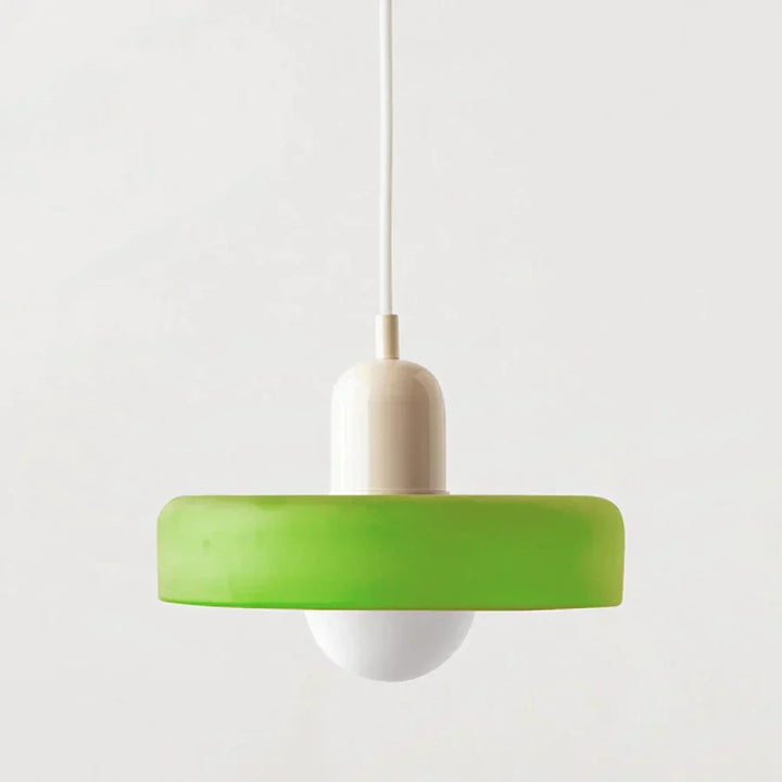 Lampa sufitowa wisząca - NordicLuxe-Zielony-Beżowy-25 x 18 cm-Trend Polska