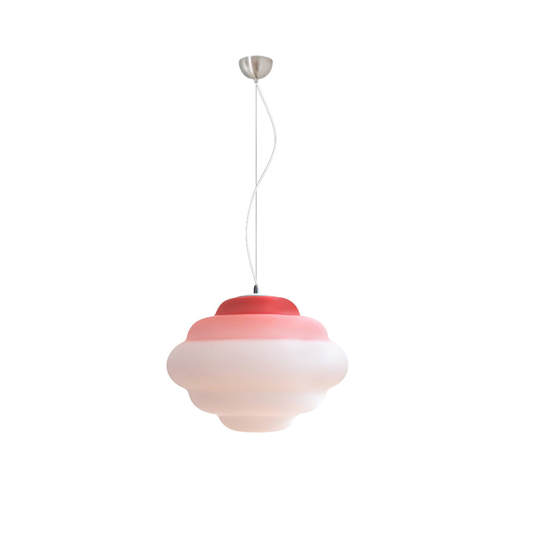 Lampa wisząca z gradientem i miękkim rozproszeniem światła - Aérola-Czerwony-Trend Polska