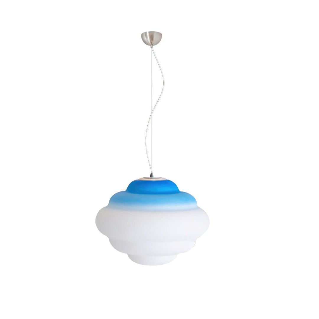 Lampa wisząca z gradientem i miękkim rozproszeniem światła - Aérola-Niebieski-Trend Polska